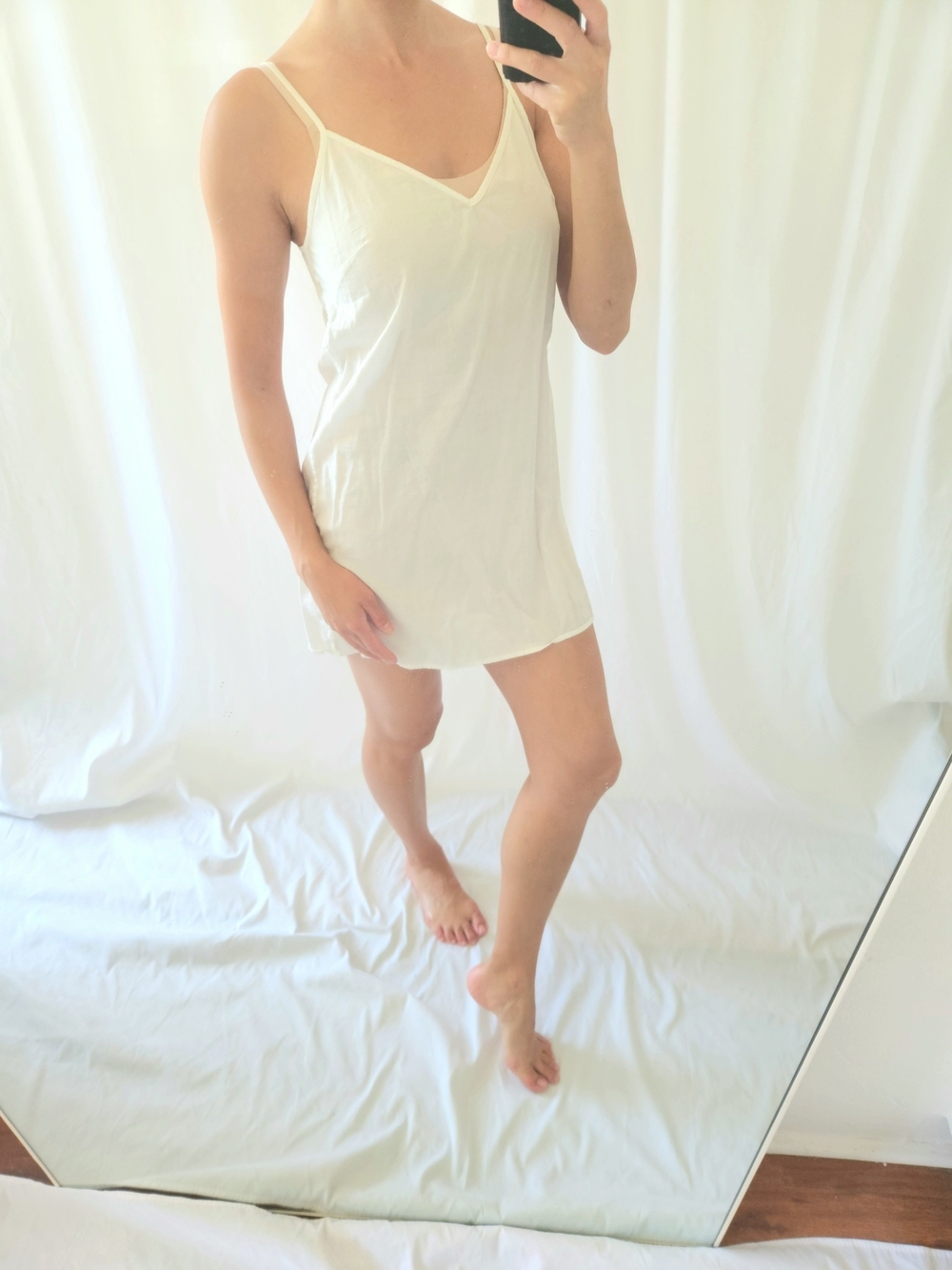sundays White Slip Mini Dress